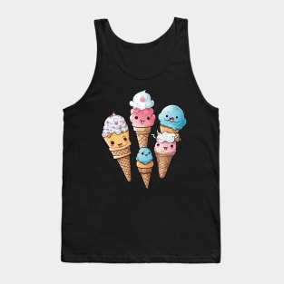 Kawaii Ice Cream Cone Tank Top